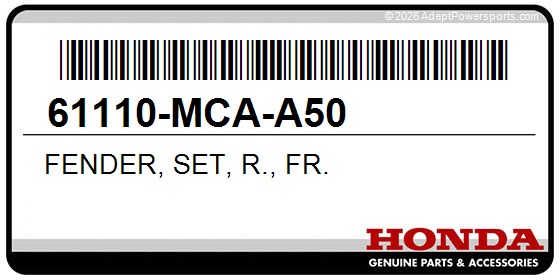 Honda 61110-MCA-A50 Fender, Set, R., Fr.