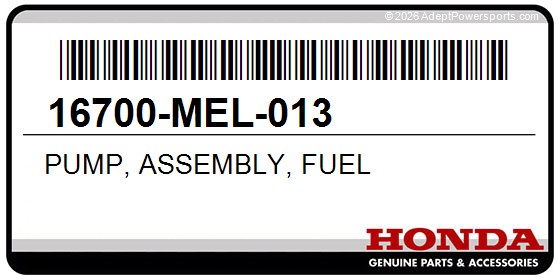 Honda 16700-MEL-013 Pump, Assembly, Fuel