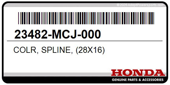 Honda 23482-MCJ-000 Colr, Spline, (28X16)