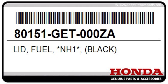 Honda 80151-GET-000ZA Lid, Fuel, *Nh1*, (Black)