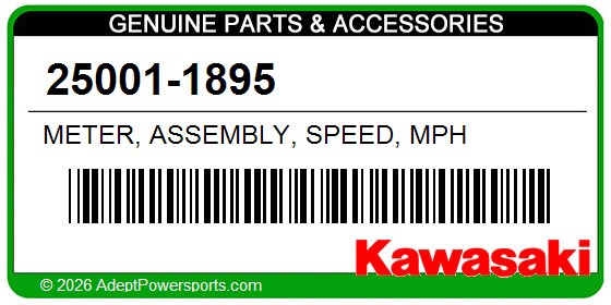 Kawasaki 25001-1895 Meter, Assembly, Speed, Mph