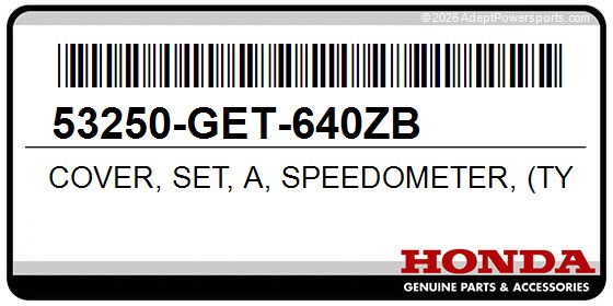 Honda 53250-GET-640ZB Cover, Set, A, Speedometer, (Type2), (Wl), *Nh388t*, (Classical, White-R)