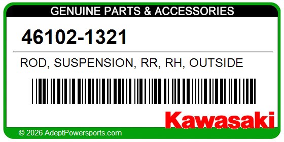 Kawasaki 46102-1321 Rod, Suspension, Rr, Rh, Outside