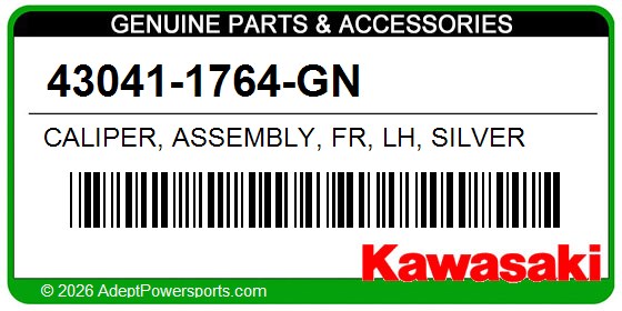 Kawasaki 43041-1764-GN Caliper, Assembly, Fr, Lh, Silver
