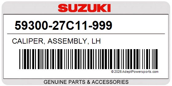 Suzuki 59300-27C11-999 Caliper, Assembly, Lh