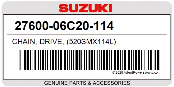 Suzuki 27600-06C20-114 Chain, Drive, (520Smx114l)