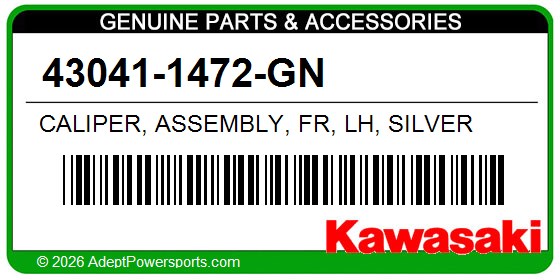 Kawasaki 43041-1472-GN Caliper, Assembly, Fr, Lh, Silver