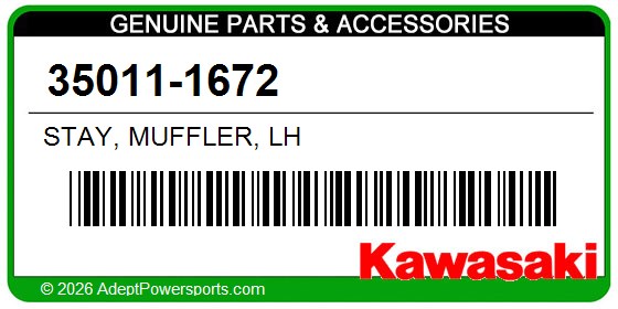 Kawasaki 35011-1672 Stay, Muffler, Lh