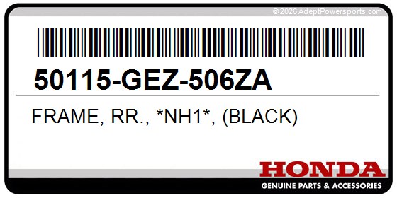 Honda 50115-GEZ-506ZA Frame, Rr., *Nh1*, (Black)