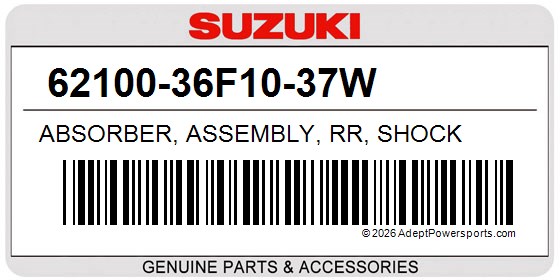 Suzuki 62100-36F10-37W Absorber, Assembly, Rr, Shock
