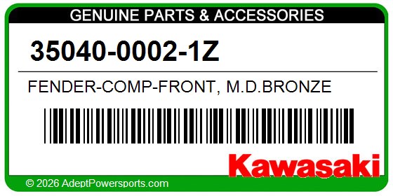 Kawasaki 35040-0002-1Z Fender-Comp-Front, M.D.Bronze