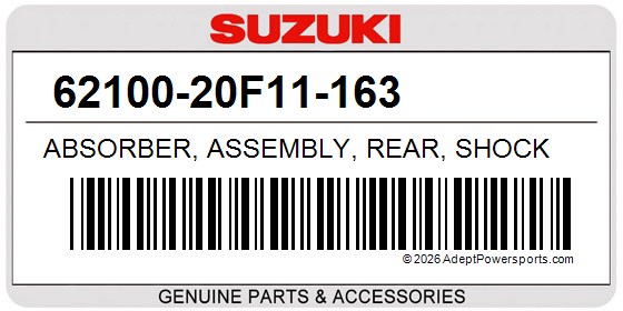 Suzuki 62100-20F11-163 Absorber, Assembly, Rear, Shock