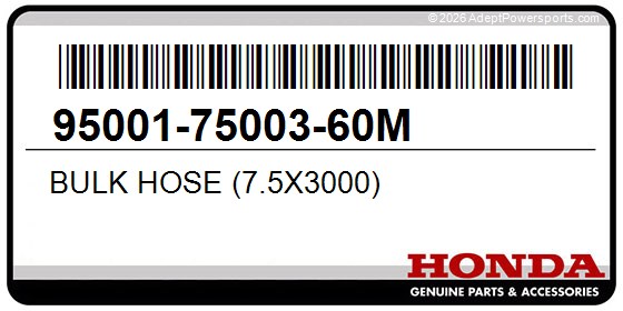 Honda 95001-75003-60M Bulk Hose (7.5X3000)