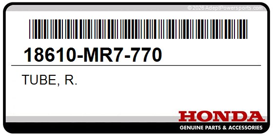 Honda 18610-MR7-770 Tube, R.