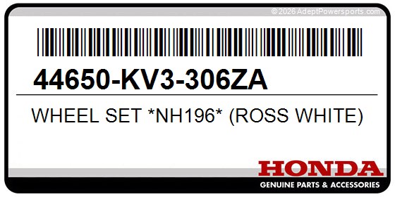 Honda 44650-KV3-306ZA Wheel Set *Nh196* (Ross White)