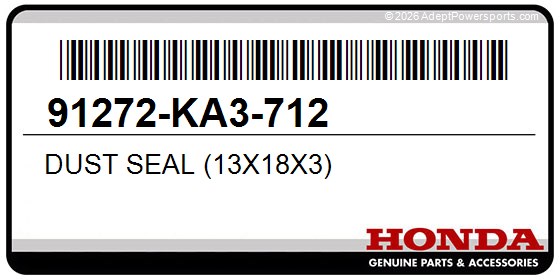 Honda 91272-KA3-712 Dust Seal (13X18x3)