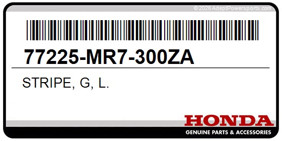 Honda 77225-MR7-300ZA Stripe, G, L.