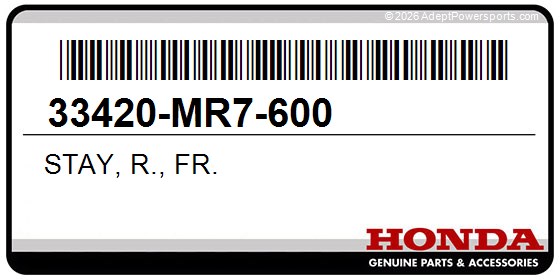Honda 33420-MR7-600 Stay, R., Fr.