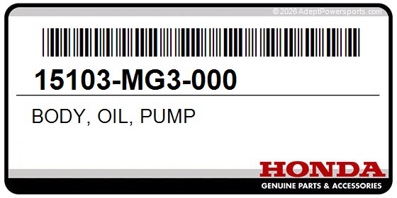Honda 15103-MG3-000 Body, Oil, Pump