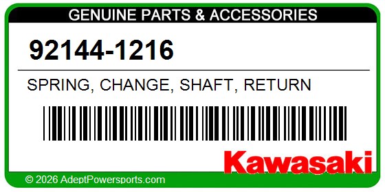 Kawasaki 92144-1216 Spring, Change, Shaft, Return