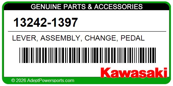 Kawasaki 13242-1397 Lever, Assembly, Change, Pedal