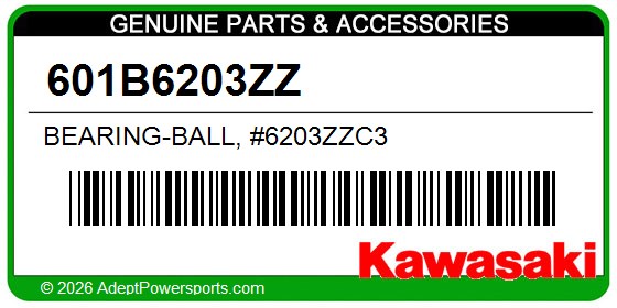 Kawasaki 601B6203ZZ Bearing-Ball, #6203Zzc3