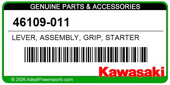 Kawasaki 46109-011 Lever, Assembly, Grip, Starter