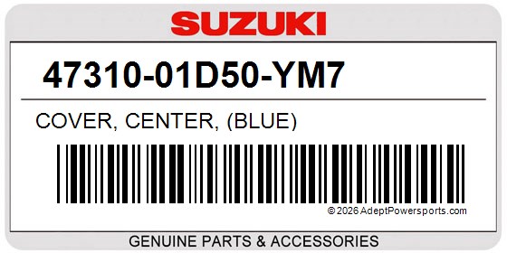 Suzuki 47310-01D50-YM7 Cover, Center, (Blue)