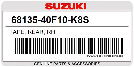 Suzuki 68135-40F10-K8S Tape, Rear, Rh