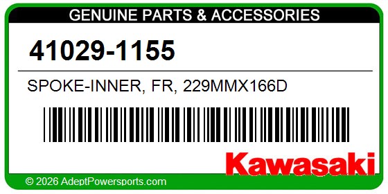 Kawasaki 41029-1155 Spoke-Inner, Fr, 229Mmx166d