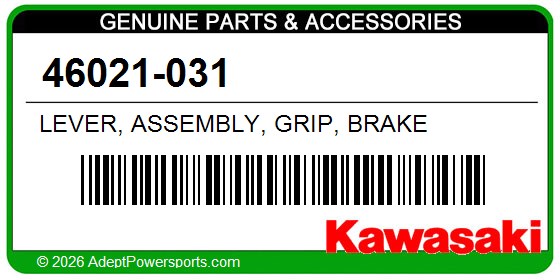 Kawasaki 46021-031 Lever, Assembly, Grip, Brake