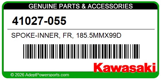 Kawasaki 41027-055 Spoke-Inner, Fr, 185.5Mmx99d