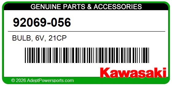 Kawasaki 92069-056 Bulb, 6V, 21Cp