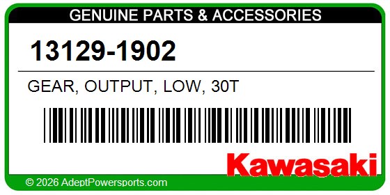 Kawasaki 13129-1902 Gear, Output, Low, 30T