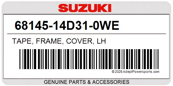 Suzuki 68145-14D31-0WE Tape, Frame, Cover, Lh