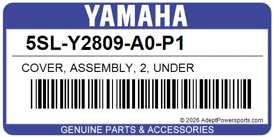 Yamaha 5SL-Y2809-A0-P1 Cover, Assembly, 2, Under