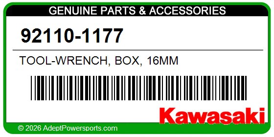 Kawasaki 92110-1177 Tool-Wrench, Box, 16Mm