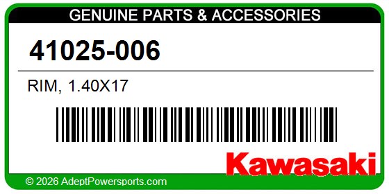 Kawasaki 41025-006 Rim, 1.40X17