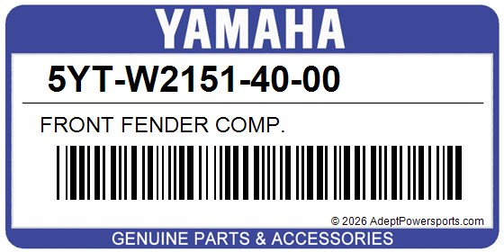 Yamaha 5YT-W2151-40-00 Front Fender Comp.