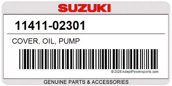 Suzuki 11411-02301 Cover, Oil, Pump