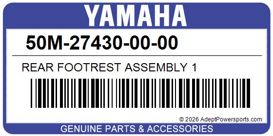 Yamaha 50M-27430-00-00 Rear Footrest Assembly 1