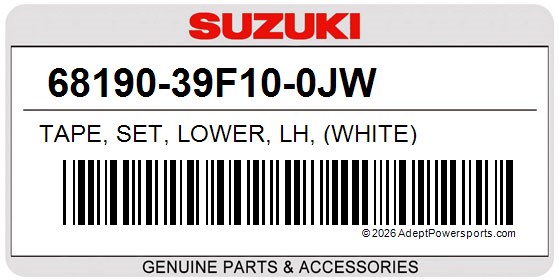 Suzuki 68190-39F10-0JW Tape, Set, Lower, Lh, (White)
