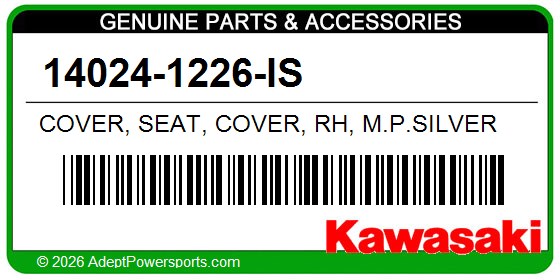 Kawasaki 14024-1226-IS Cover, Seat, Cover, Rh, M.P.Silver