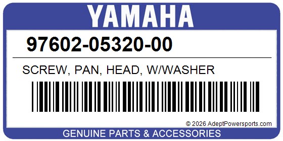 Yamaha 97602-05320-00 Screw, Pan, Head, W/Washer