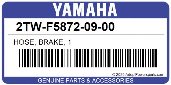 Yamaha 2TW-F5872-09-00 Hose, Brake, 1
