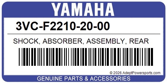 Yamaha 3VC-F2210-20-00 Shock, Absorber, Assembly, Rear