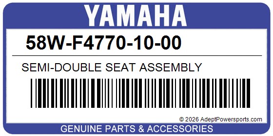 Yamaha 58W-F4770-10-00 Semi-Double Seat Assembly