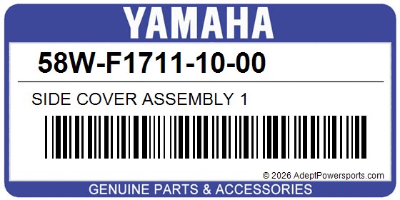 Yamaha 58W-F1711-10-00 Side Cover Assembly 1
