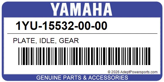 Yamaha 1YU-15532-00-00 Plate, Idle, Gear