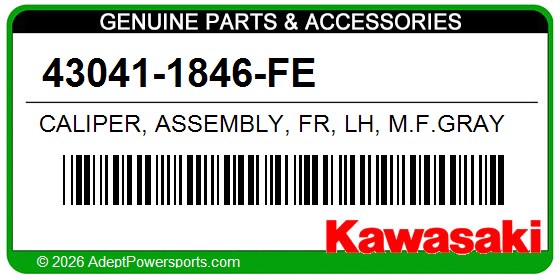Kawasaki 43041-1846-FE Caliper, Assembly, Fr, Lh, M.F.Gray